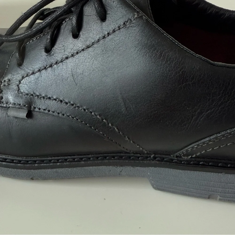 Mark Nason Men’s Lite Lugg Del-Leather Oxford Dress Shoes-Black/Gray Size 10.5